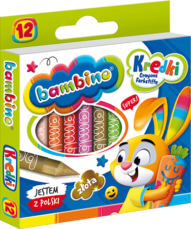 Kredki świecowe Bambino 12 kolorów St.Majewski